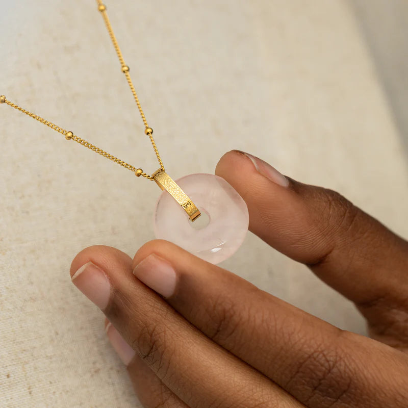 PREORDER "Allah Does Not Burden A Soul More Than It Can Bear" Stone Necklace