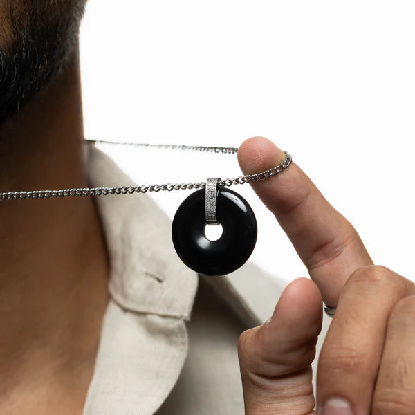 PREORDER “Surely in the remembrance of Allah, hearts find comfort” Stone Necklace | Men