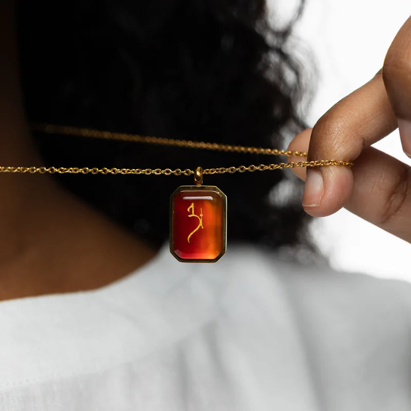 PREORDER Love Necklace | Red Agate Stone