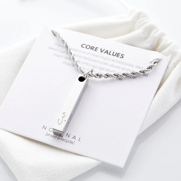 PREORDER Core Values 3D Bar Necklace | Men