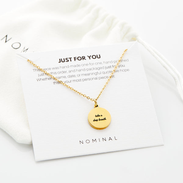 For Mom | Custom Reminder Token Necklace