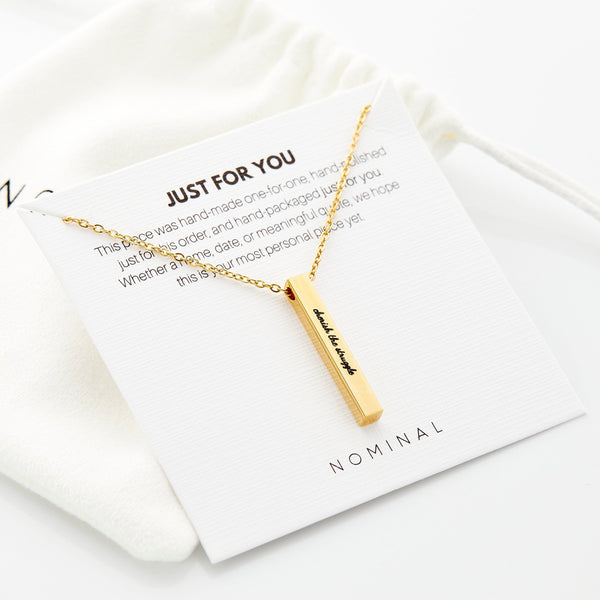 For Mom | Custom Reminder Bar Necklace