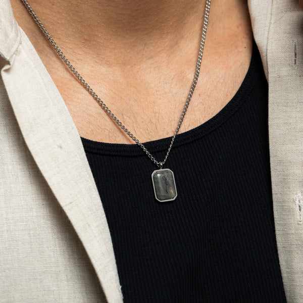 PREORDER Patience "Sabr" Nekclace | Labradorite Stone | Men