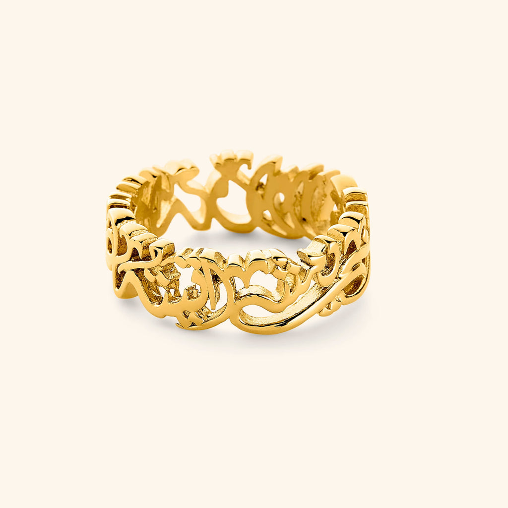 PREORDER "Walk to Me and I'll Run to You" Calligraphy Ring