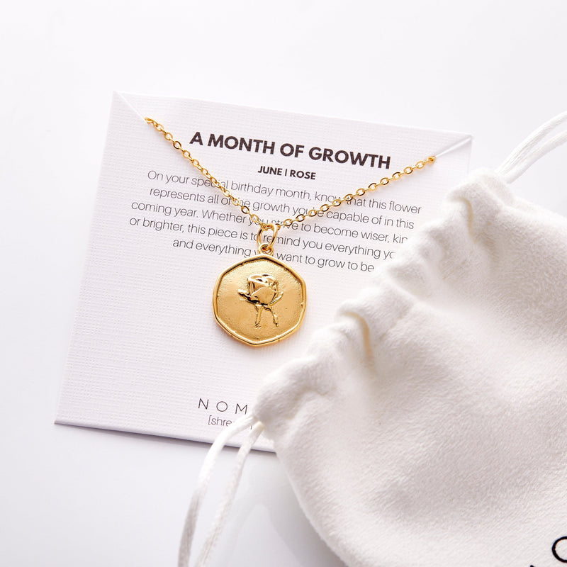 June | Birth Flower Pendant - Nominal