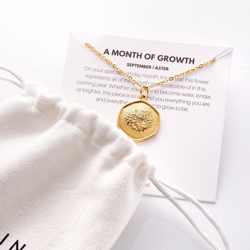 September | Birth Flower Pendant - Nominal