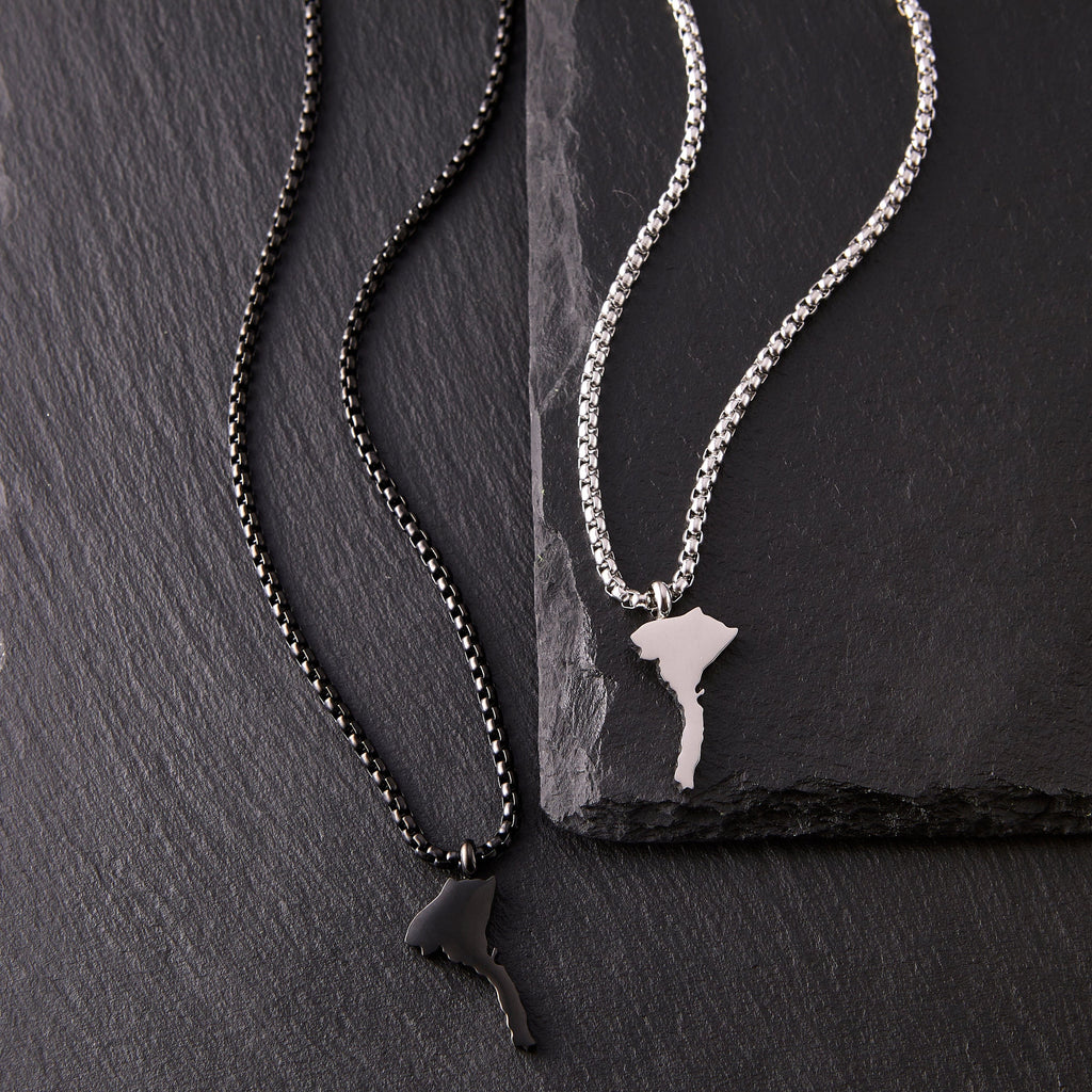 Country Map Necklace | Men - Nominal