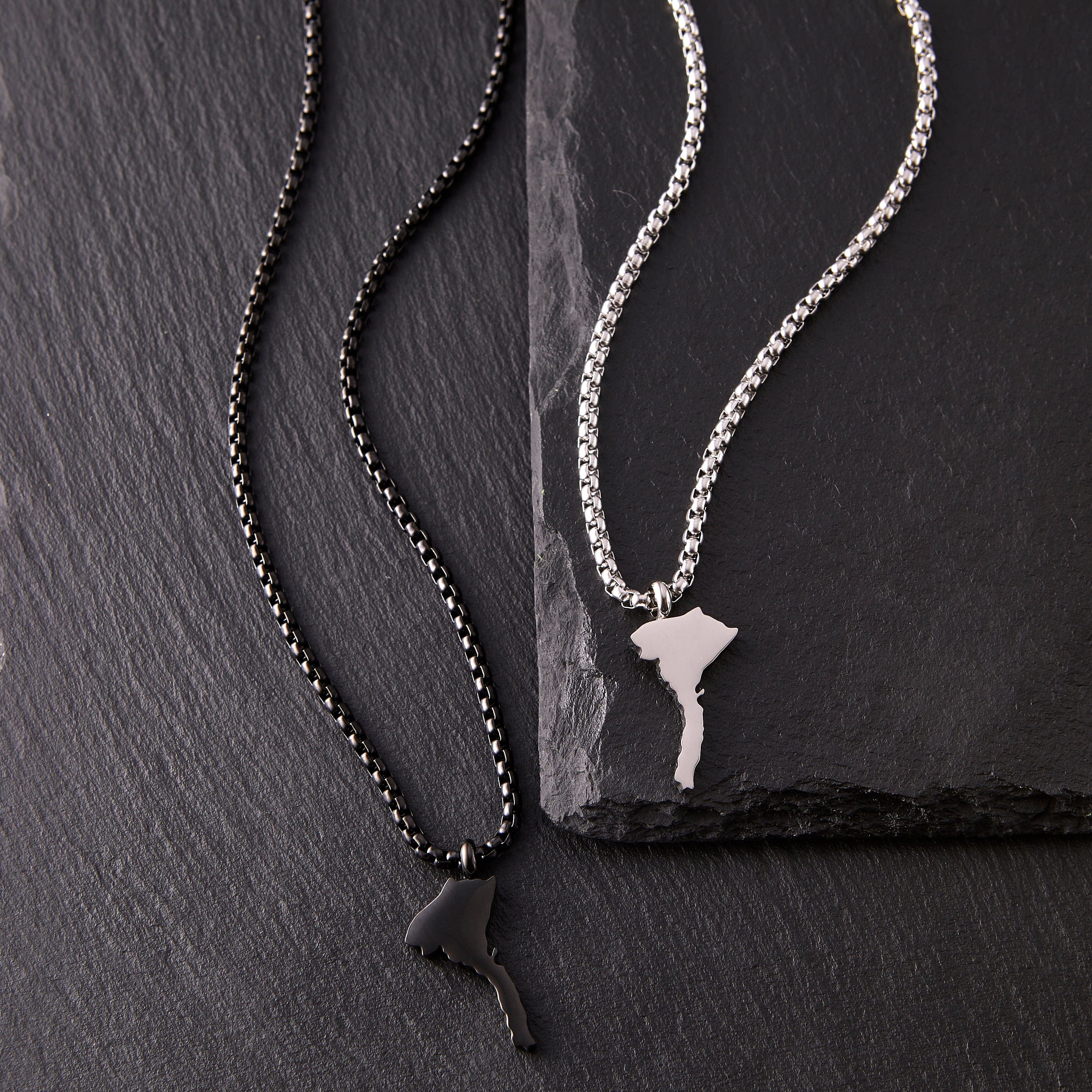 Country Map Necklace | Men - Nominal