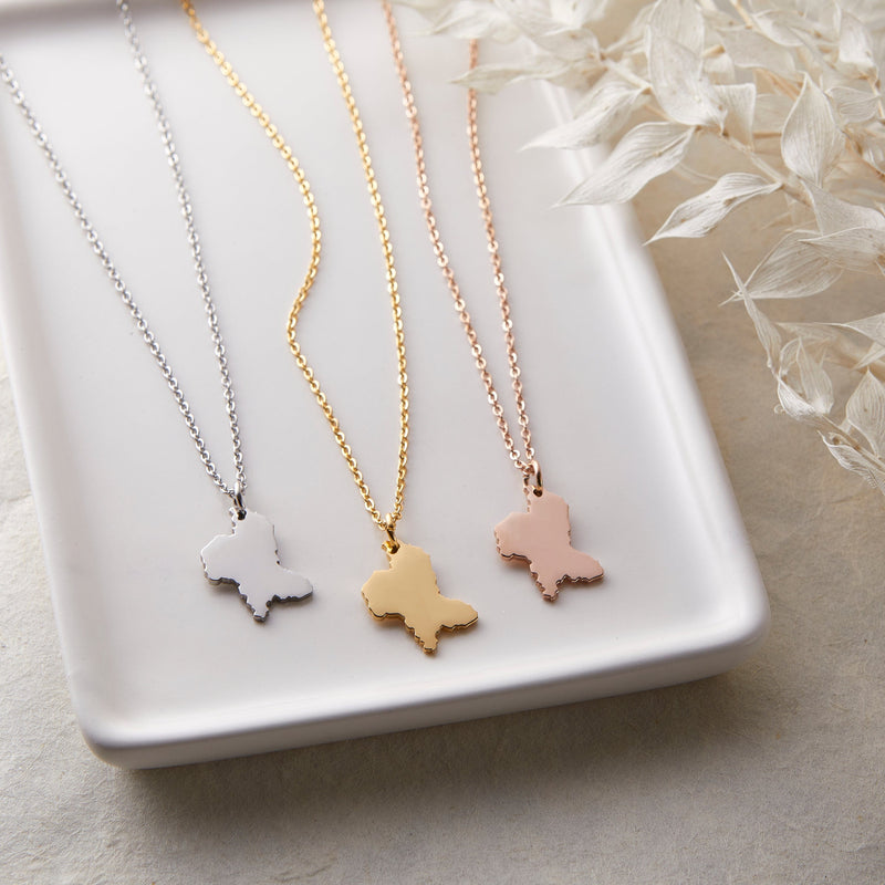 Country Map Necklace | Women - Nominal