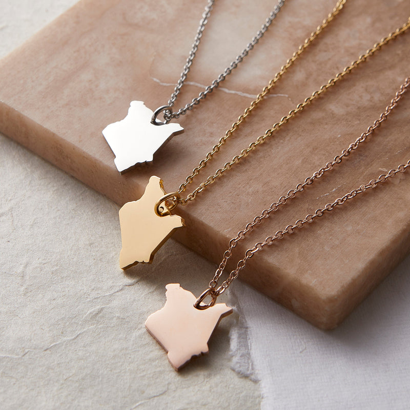 Country Map Necklace | Women - Nominal