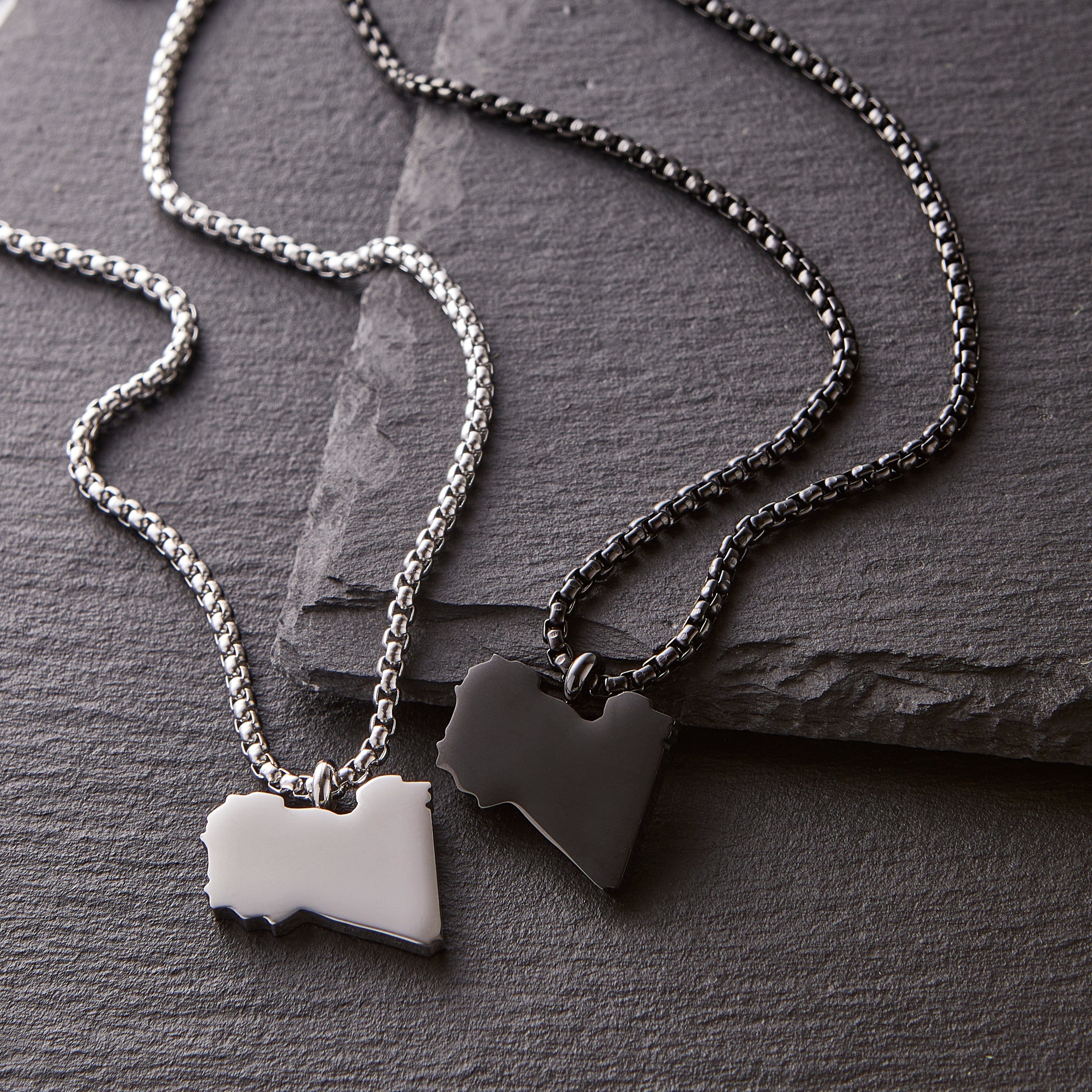 Country Map Necklace | Men - Nominal