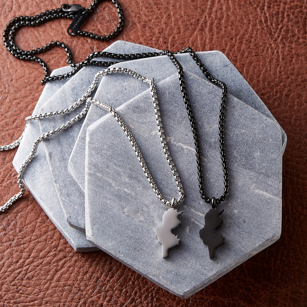 Country Map Necklace | Men - Nominal