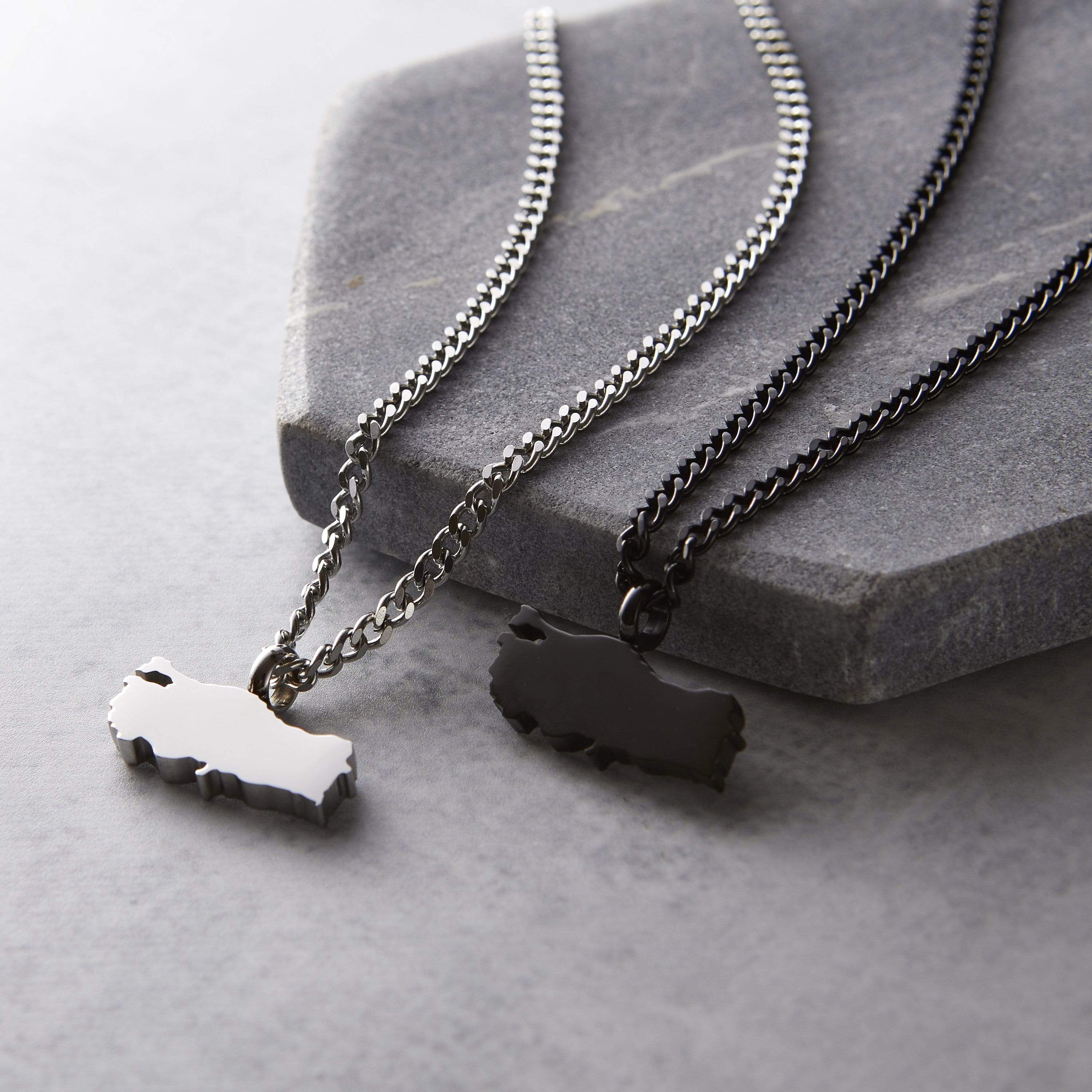 Choose Your Hometown Map Necklace | Men - Nominal
