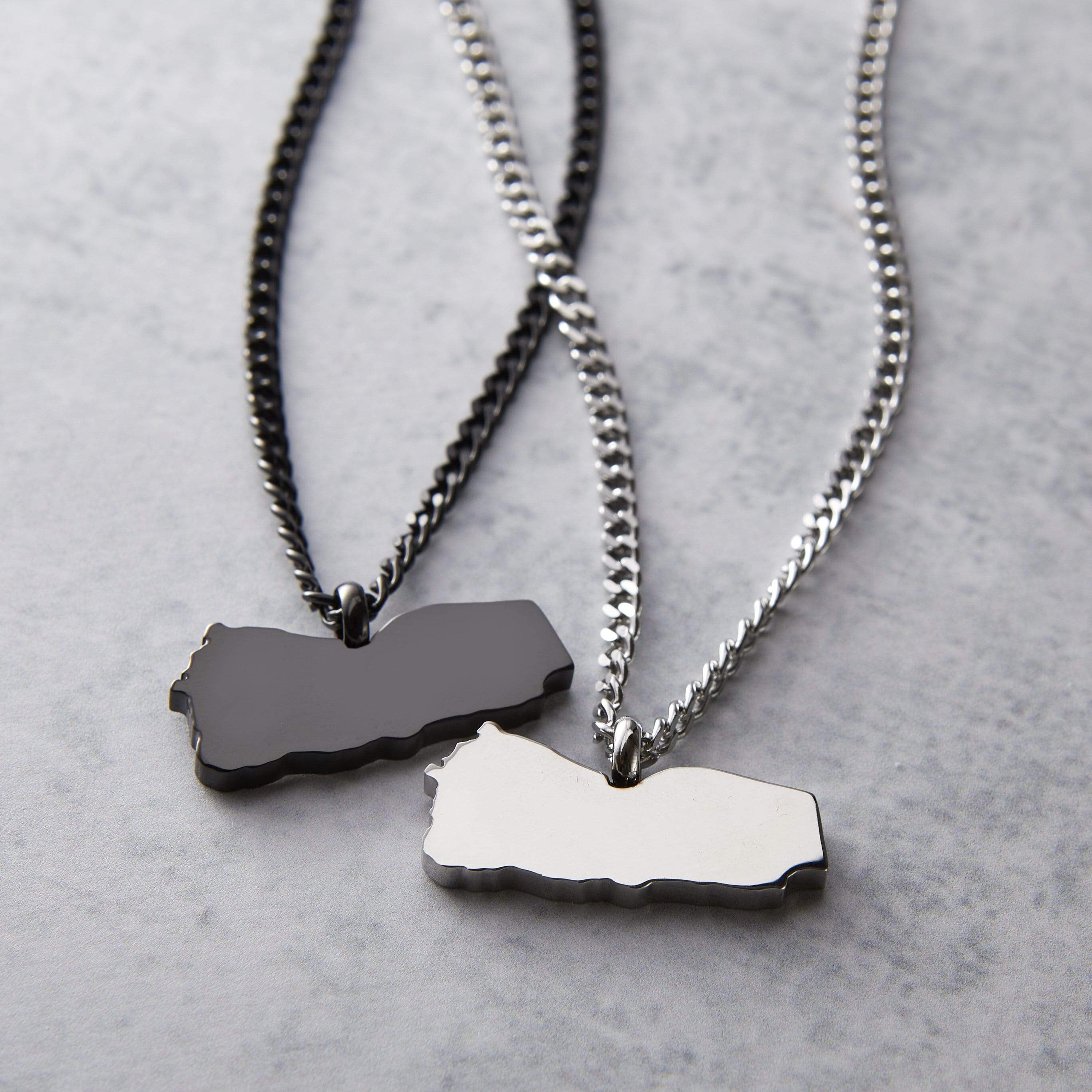 Choose Your Hometown Map Necklace | Men - Nominal