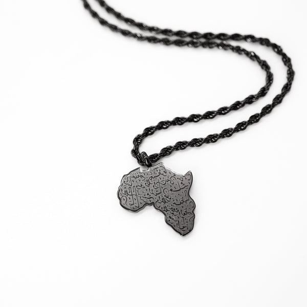 Ayatul Kursi Country Map Necklace | Men - Nominal