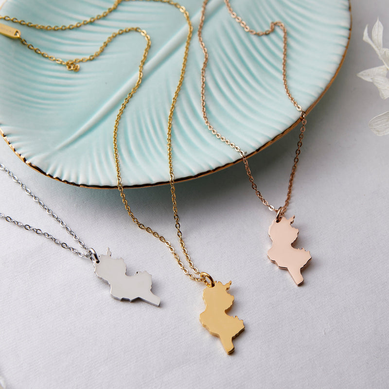 Country Map Necklace | Women - Nominal